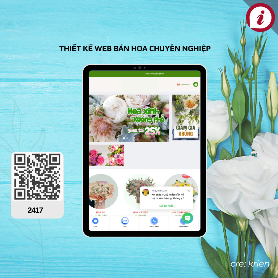 Thiết kế web bán hoa chuyên nghiệp