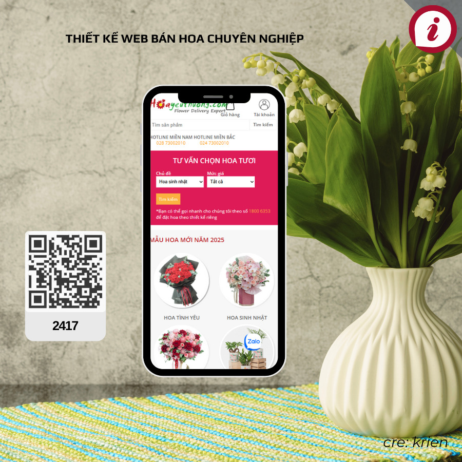 Thiết kế web bán hoa chuyên nghiệp