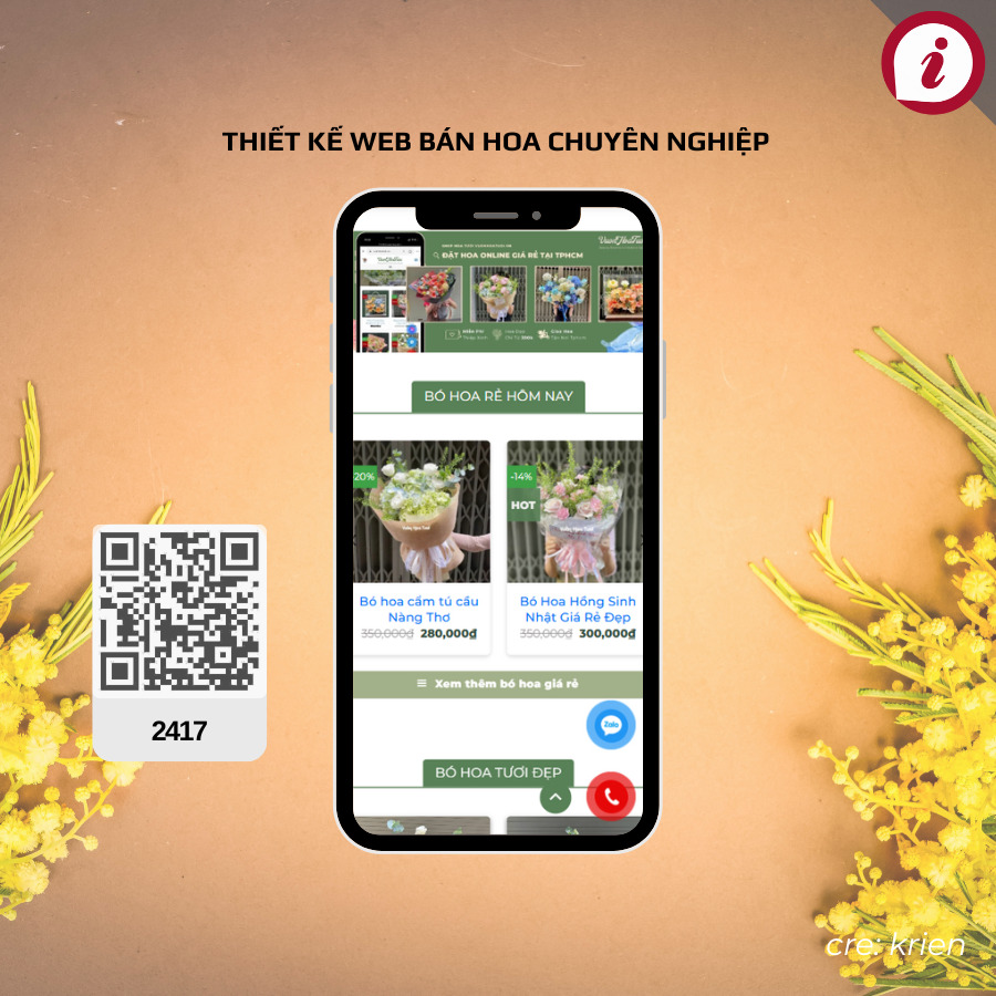 Thiết kế web bán hoa chuyên nghiệp