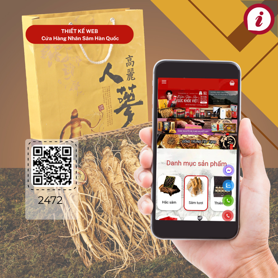 Thiết kế web Cửa hàng nhân sâm Hàn Quốc