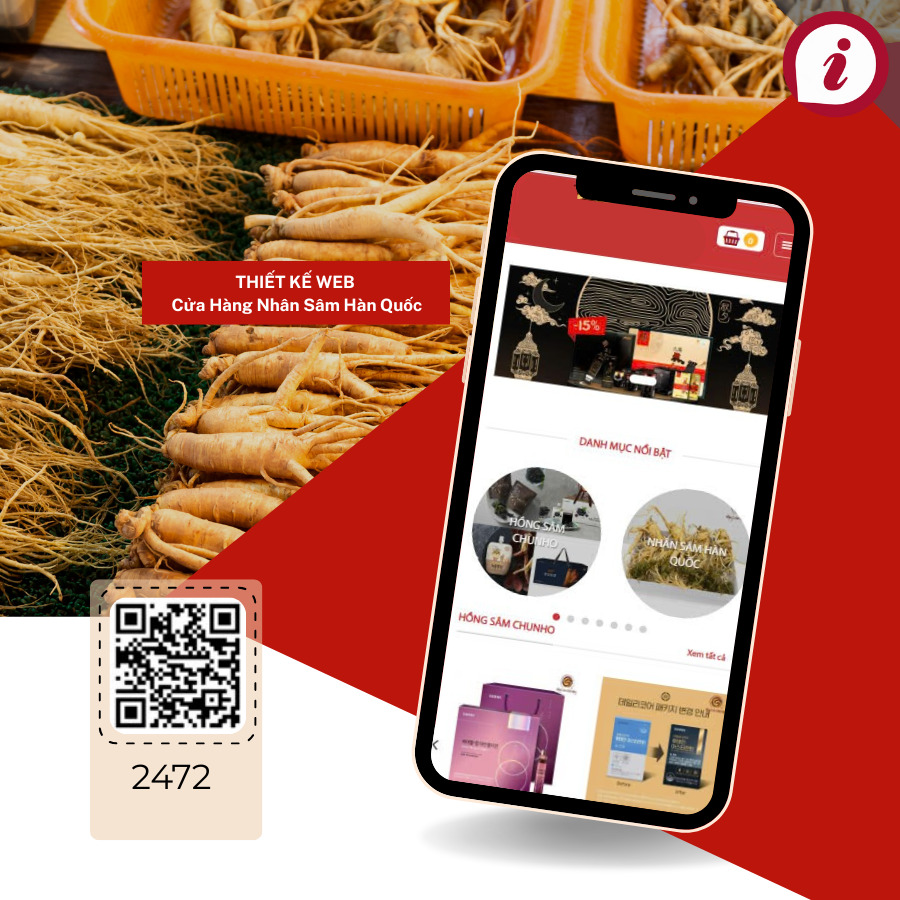 Thiết kế web Cửa hàng nhân sâm Hàn Quốc