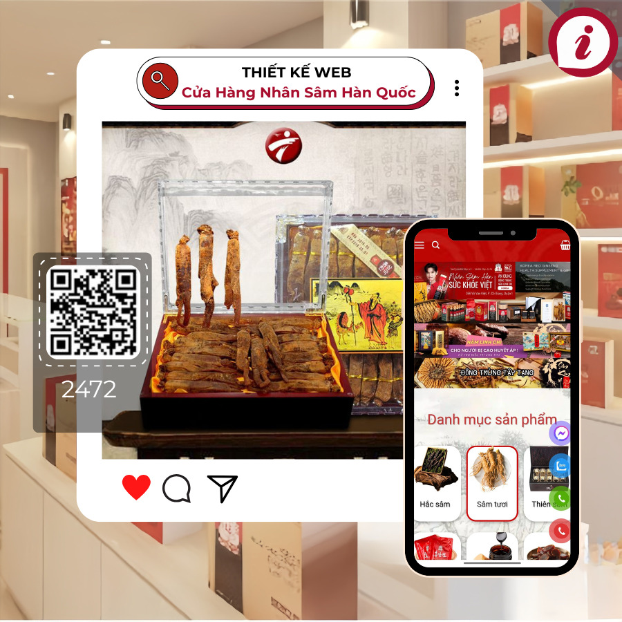Thiết kế web Cửa hàng nhân sâm Hàn Quốc