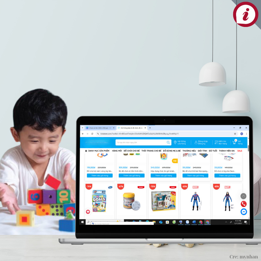 Lập web bán đồ chơi trẻ em