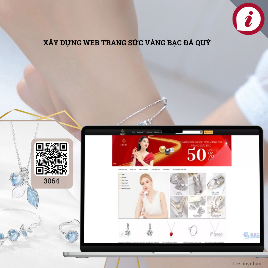 Thiết kế website trang sức vàng bạ đá quý