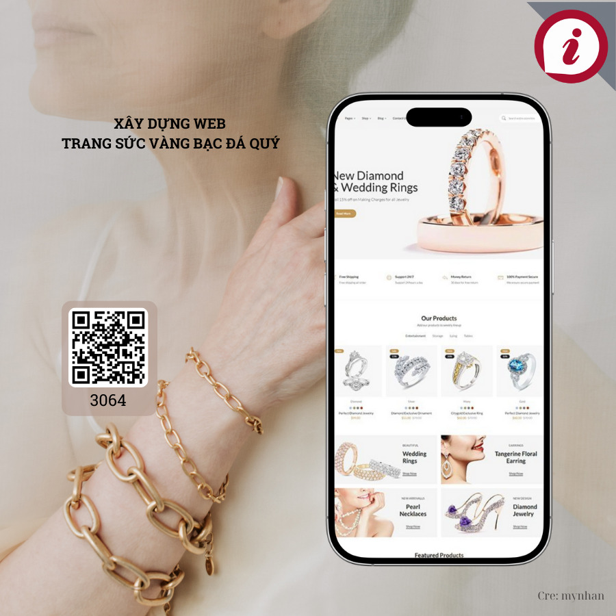 Thiết kế website trang sức vàng bạ đá quý