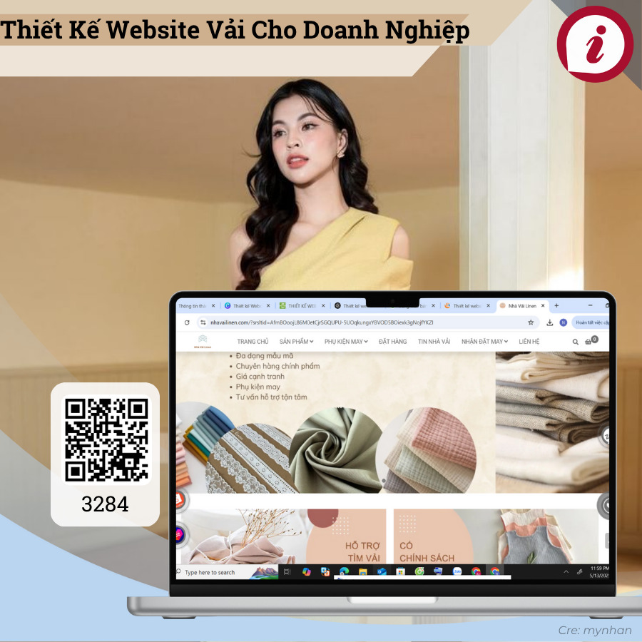 Thiết kế website vải cho doanh nghiệp
