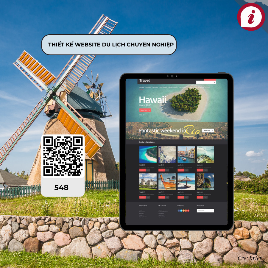 Thiết kế website du lịch chuyên nghiệp