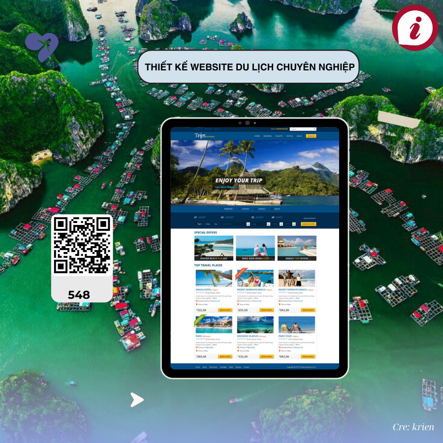 Thiết kế website du lịch chuyên nghiệp